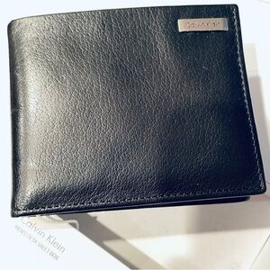 Calvin Klein Black Leather Card Holder